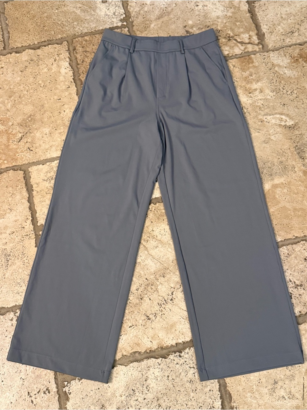 HALARA Women’s Wide-Leg Pleated Trousers in Gray